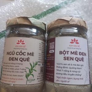 Bột mè đen sen quê Bột mè đen sen quê